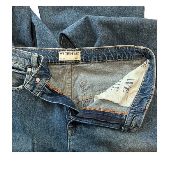 We The Free Tinsley Baggy Straight Jeans • Hazey Blue • 29 • NWOT (Altered) - Picture 3 of 12